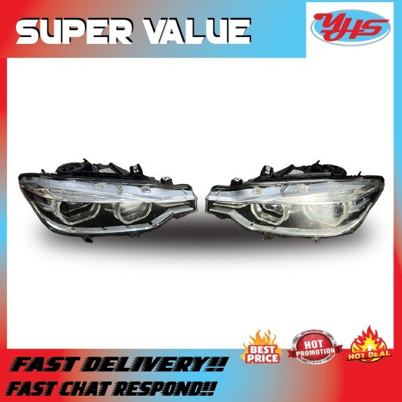 USED ORI BMW F30 LCI 2014-2019 HEAD LAMP RH LH (RH) thumbnail