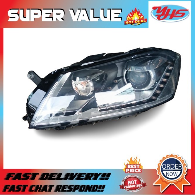 VW PASSAT B7  HEAD LAMP UNIT LH USED ORIGINAL (2014-2018)