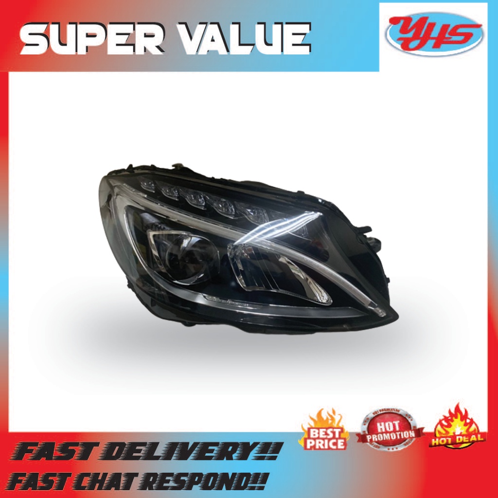 Used Ori MERCEDES C Class W205 2014 OSF Driver Side LED Headlight A2059067603 thumbnail