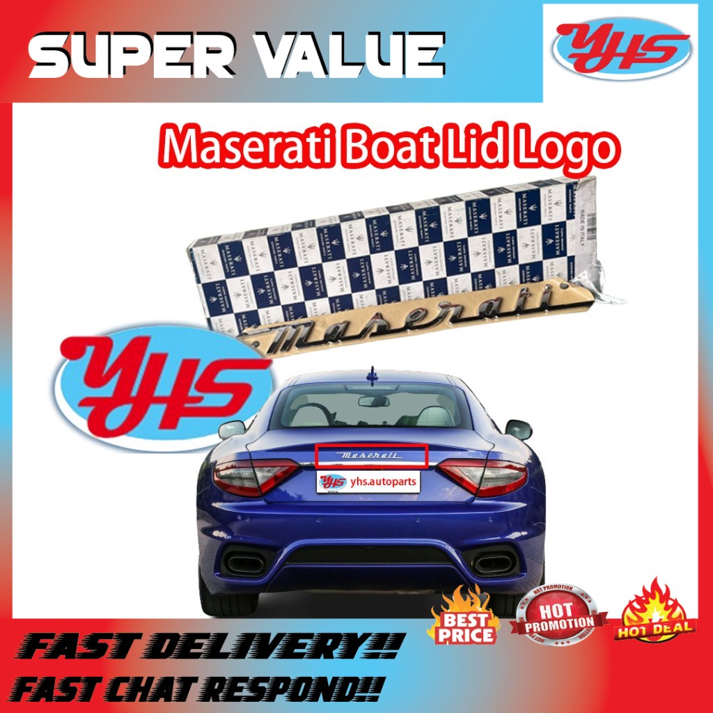 Maserati Boat Lid Logo