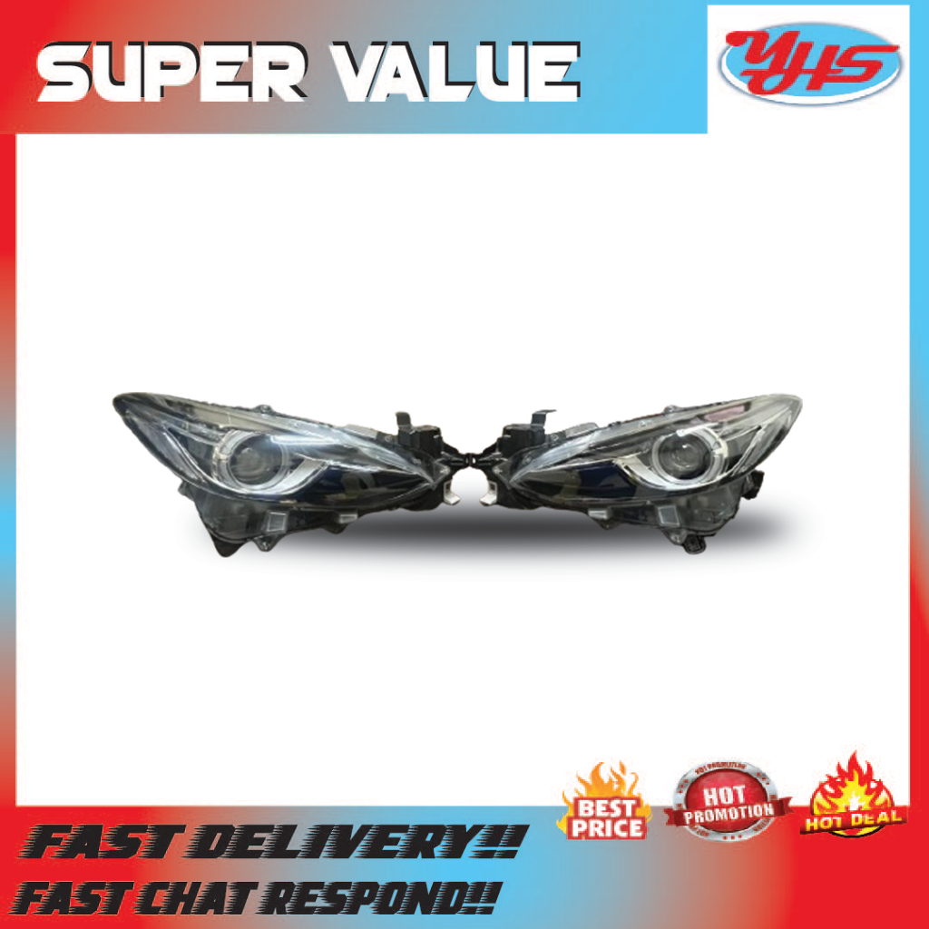 USED ORI MAZDA 3 2013-2018 RH HEADLIGHT XENON HID (RH)