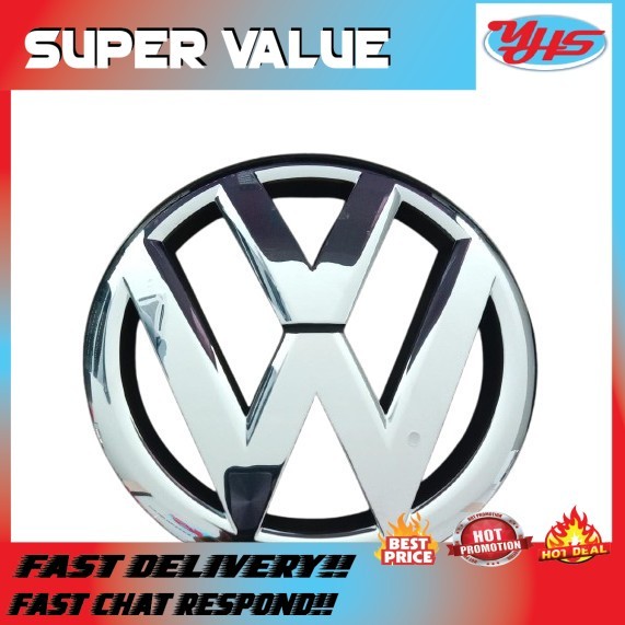 NEW ORI VW POLO VENTO FRONT GRILLE BLACK GLOSS BADGE