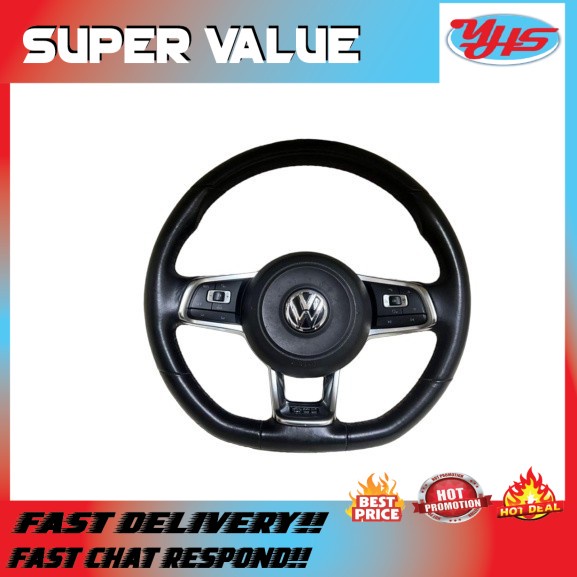 USED ORI VOLKSWAGEN MK7 2013-2019 STEERING WHEEL WITH AIRBAG
