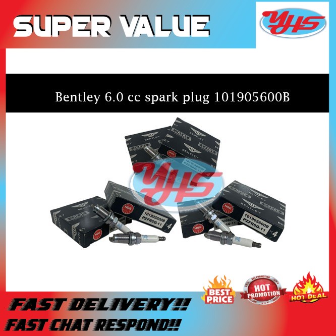 Ori Bentley 6.0 cc spark plug 101905600B (per pcs)