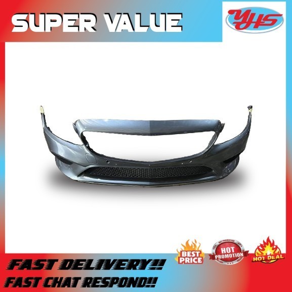 USED ORI MERCEDES C CLASS W205 AMG LINE 2014-2016 FRONT BUMPER