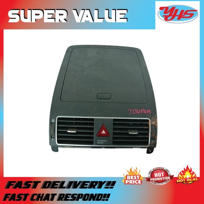 USED ORIGINAL VOLKSWAGEN TOURAN DASHBOARD AIR VENT & TRIM FRONT CENTRE