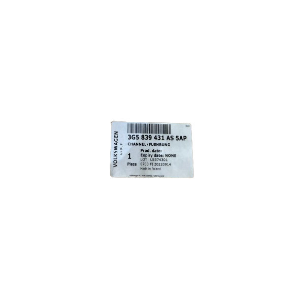 NEW ORI VOLKSWAGEN PASSAT B8 REAR LEFT WINDOWS GUIDE thumbnail