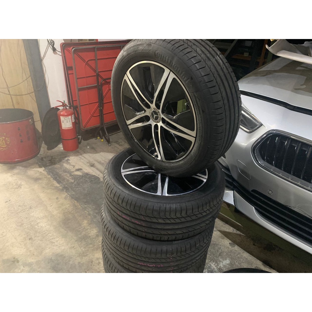 MERCEDES 213/205/172 SPORT RIM & TYRE USED 90% NEW TAYAR & RIM C CLASS E CLASS thumbnail