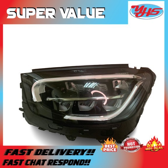 NEW ORI MERCEDES GLC253 2018/2021 HEADLIGHTS FRONT LEFT LED HIGH PERFORMANCE
