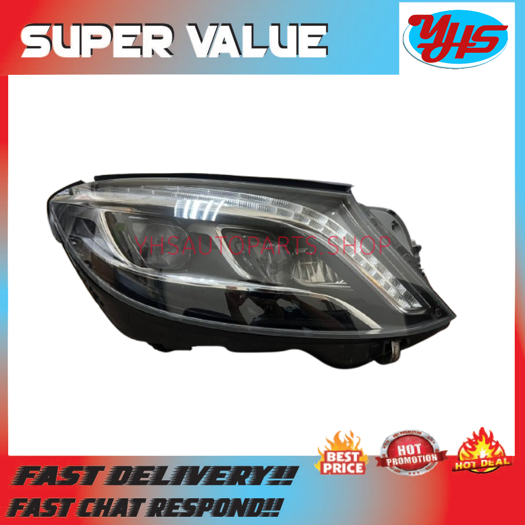 USED ORI MERCEDES SCLASS W222 2014-2017 LH HEADLIGHT (NIGHT VISION) (RH) thumbnail