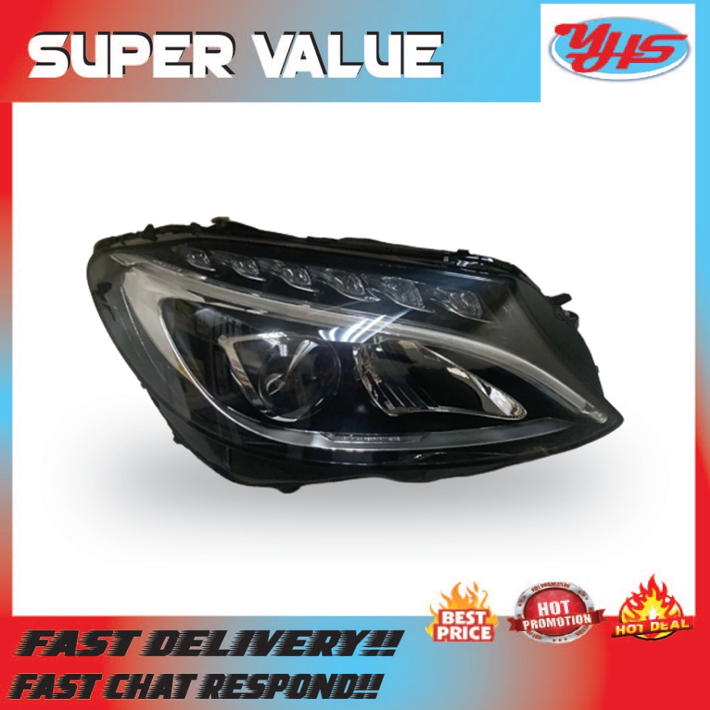 Used Ori MERCEDES C Class W205 2014 OSF Driver Side LED Headlight A2059067603 thumbnail