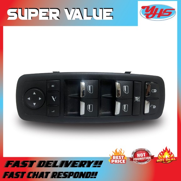 USED ORI MASERATI GLABLI 2013-2017 MASTER WINDOW SWITCH CONTROL PLATE POWER WINDOW SWITCH