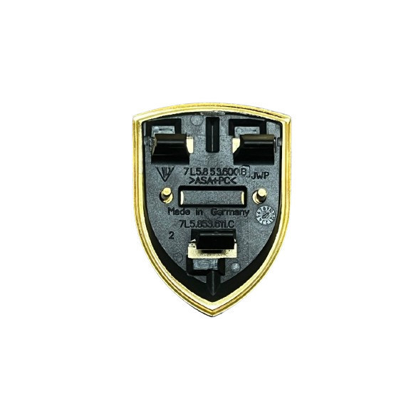 NEW ORI PORSCHE CAYENNE 957-958-95B 9J1 2014-2018 HOOD EMBLEM WITH MOUNTING BASE PLATE thumbnail