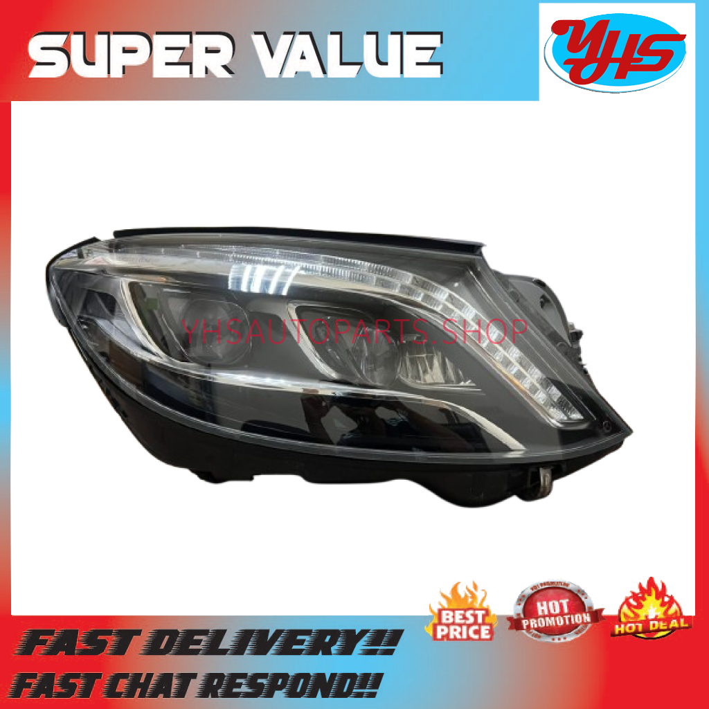 USED ORI MERCEDES SCLASS W222 2014-2017 LH HEADLIGHT (NIGHT VISION) (RH)