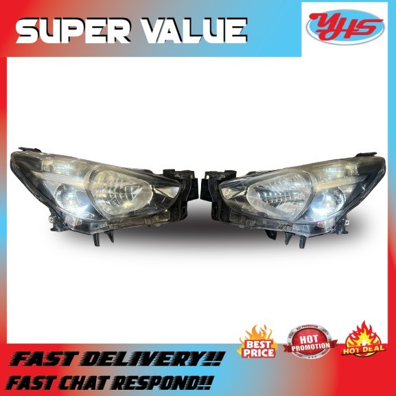 USED ORI MAZDA 2 2012-2016 HEADLIGHT RH LH (LH) thumbnail