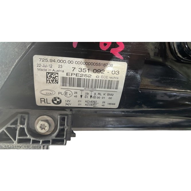 USED ORI BMW 7 SERIES F02 LCI 2013-2017 HEAD LAMP ACTIVE RH (LH) thumbnail